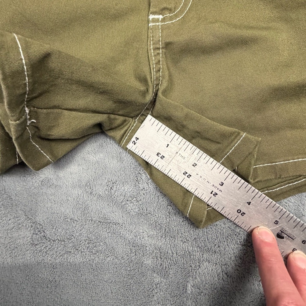 Dickies Carpenter Shorts Womens 25‎ Army Green Contrast Stitch Workwear - Picture 7 of 8